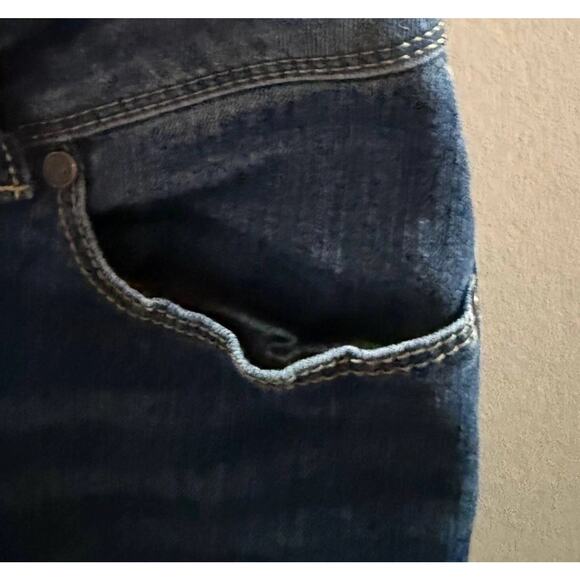 EST. 1946 Capri Jeans Women Petite 14 Blue Denim 5 Pockets High Waisted Comfort - Picture 6 of 8